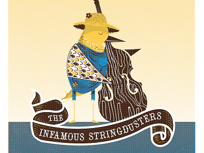 The Infamous Stringdusters Print animals bands birds bluegrass design contest gigi poster infamous stringdusters music string instruments