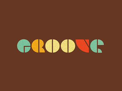 GROOVE 70s design geometric groove lettering poster design typography