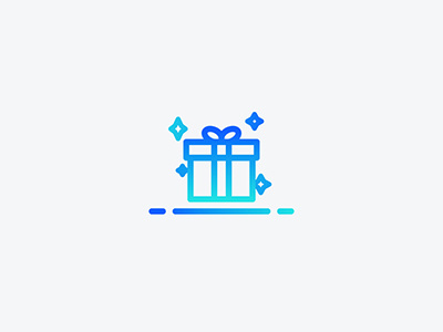 gift box art branding design flat icon illustration illustrator logo type vector