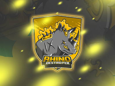 RHINO DESTROYER branding company e sport logo