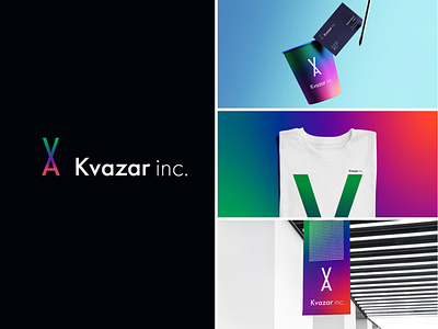 Kvazar Company - Brand Design branding gradient icon idenity logo minimal vector