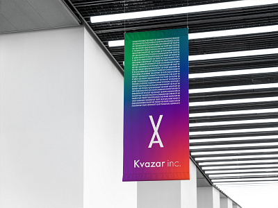 Kvazar Company - Flag Design branding flag gradient identity logo