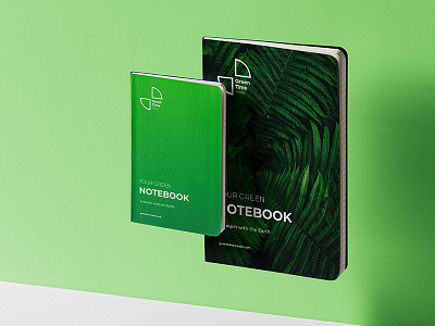 Green Time Company - Notebook Design branding business gradient idenity logo notebook cover notepad renewable energy