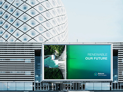 Nature Tech. Company - Billboard Design branding business gradient icon logo renewable energy