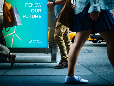 Nature Tech. Company - Poster Design advertising poster branding business gradient idenity logo poster renewable energy