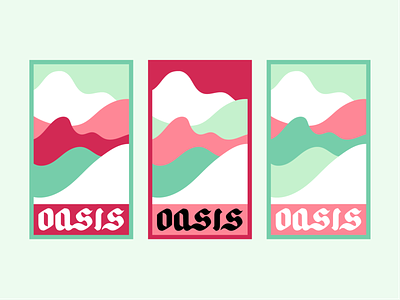 Oasis brand identity branding color design graphic design logo logo design oasis vector design