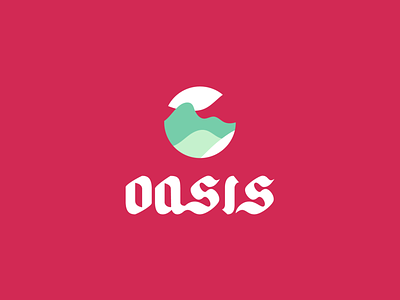 oasis branding color colorful logo design graphic design logo logo design oasis sand dunes vector water
