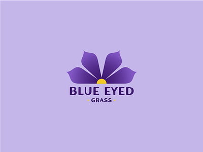 Blue Eyed Grass botanical botanical logo branding color design flower flower logo graphic design illustration logo logo design plant plant logo vector