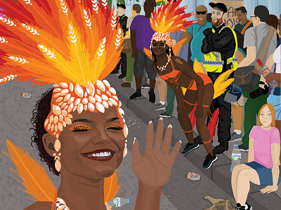 Views from Carnival 3 carnival covid digital art digital illustration illustration london notting hill carnival