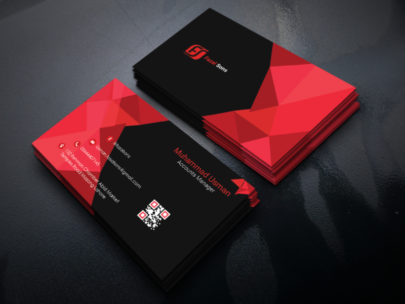 Business Card by Syeda Mehwish Farasat on Dribbble