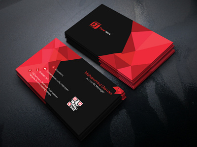 Business Card brand business card design illustraion red