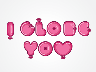 I Globe U! fun globes illustration pink