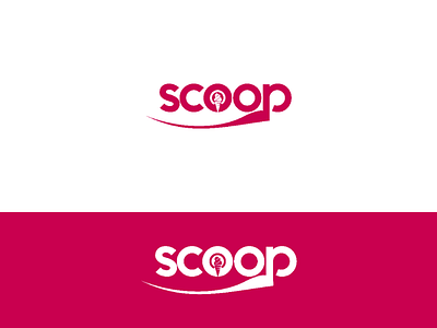 SCOOP graphic design ice cream logo logo concept logo design