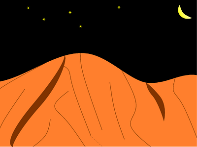 NIGHT IN THE DESERT adobe illustrator desert draw drawing graphic graphic design illustration