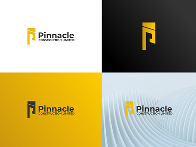 PINNACLE CONSTRUCTION LIMITED construction design graphic design logo logo concept logo design logo idea logo inspiration pinnacle