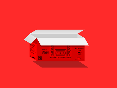 BOX PACKAGE FOR HOME THEATRE box design graphic inspiration logo package red