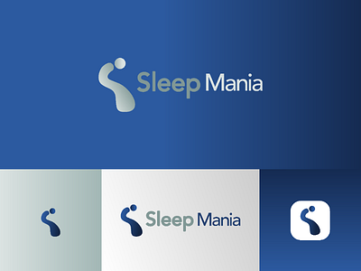 Sleep Mania abstract app concept design flat gradient graphic logo s sleep