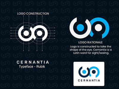 Cernantia VR adobe illustrator branding concept design gradient graphic graphic concept illustration logo logo concept logo design logo inspiration monogram virtual reality