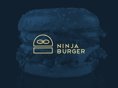 NINJA BURGER brand burger concept food logo logomark mark monogram ninja packaging