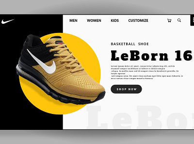 Nike Leborn 16 Web UI design 2020 design modern ui website nike shoes ui we ui web design