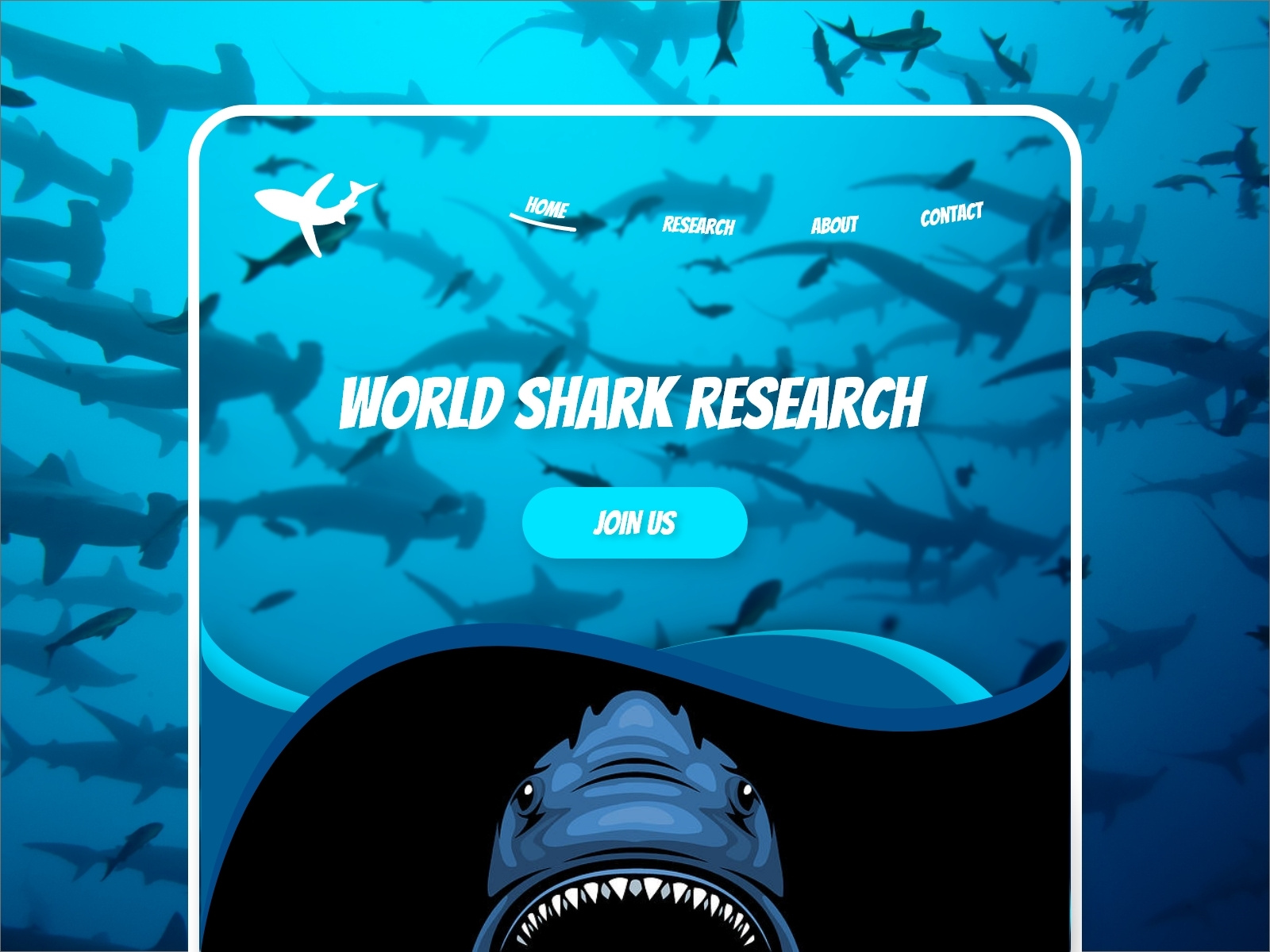 Shark Research page by Tharuka Idushan on Dribbble
