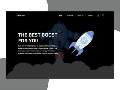 The Best Booster UI Web Design design figma modern ui website new concept ui ui ux