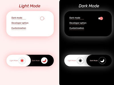 Mobile DARK Theme UI dark dark theme design graphic design light mode new concept toggle togglr ui ui ux wireframe