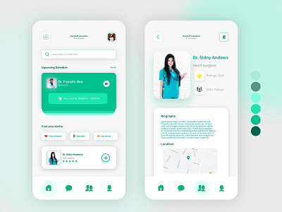 Find a Doctor App design doctor doctor booking doctor mobile app illustration mobile mobile app modern ui website new concept ui uiux