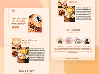 CAFE PACK cafe coffe cream design design designadobe xd figma illustration new concept ui ui design uiux web ui website