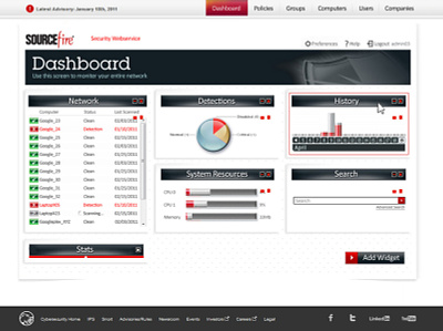 Sourcefire Security Webservice design interfacedesign product design software ui ux