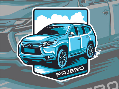 Pajero animation branding car car logo character color design gaming gaming logo gaminglogo illustrator logo vector