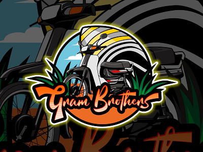 Gram Brothers animation branding bycicle car logo caracter design gaming gaminglogo illustration illustrator logo logo design logos motobike rider vector