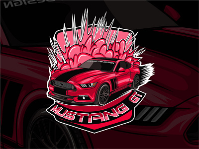 Mustang GT animation aplikasi car cartoon cartooning design gaming gaming logo gaminglogo illustration illustrator mustang mustangs red sport typography vector