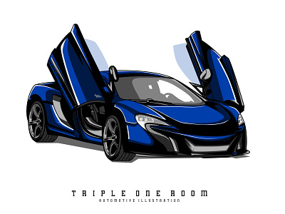 Mc Laren 2 aplikasi blue car car illustration career design gaming logo gaminglogo illustrator logo mclaren triple one room typography ui ux vector