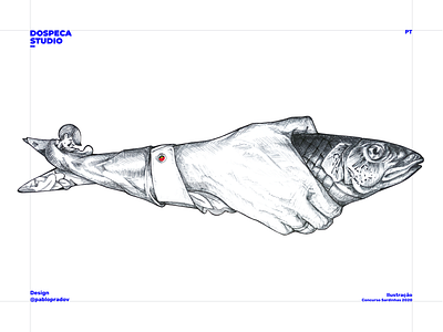 O Presente art branding design dospecastudio drawing freelance illustration perú portugal sardinha