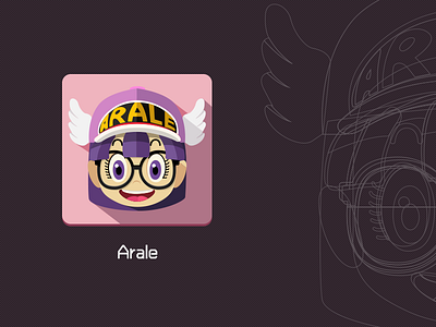 Arale app flat icon illustration ui