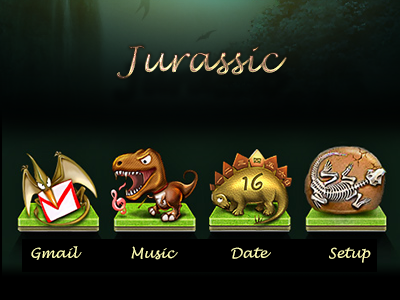 Jurassic app icon icon，illustration illustration ui