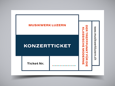 Concert Ticket business card swiss ticket typography