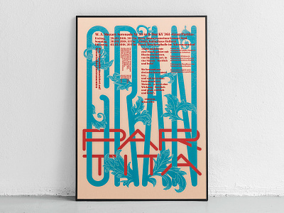 W. A. Mozart: «Gran Partita» baroque classica flyer graphicdesign lettering ornament poster swiss design typography