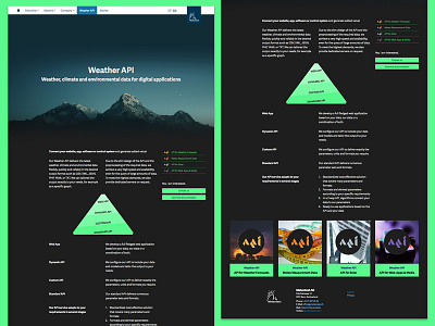 Product Page Weather API gui landing page layout product page ui ux web webdesign