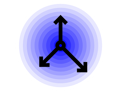 Icon: Non Ionizing Radiation arrow circular concept icon icon app ionizing radiation software