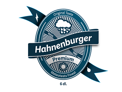 Hanenburger Premium beer bottle label packaging packagingdesign typography water
