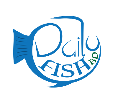 Daily Fish BD Logo branding design icon illustration logo typography vector