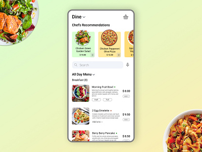 Restaurant Menu Mobile Application app design application figmadesign food food and drink food app foodie product design restaurant app uiux uiuxdesign
