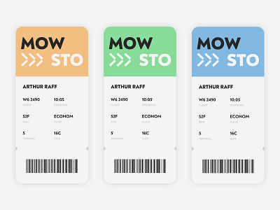 Daily UI 024 / Boarding Pass