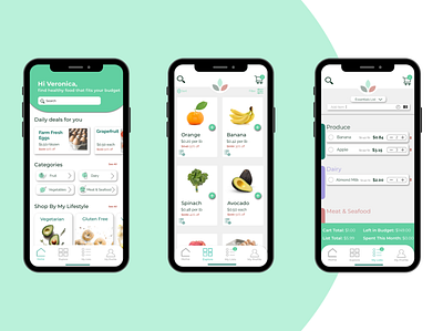 Grocery App Re-vamp app budget design grocery grocery app grocery list list logo minimal shopping shopping app ui ux