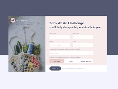 Zero Waste Challenge | Daily UI 001