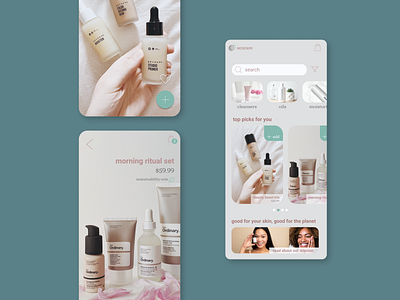 Sustainable Skincare | Daily UI 012 app dailyui dailyui012 dailyuichallenge ecommerce mobile skincare sustainable