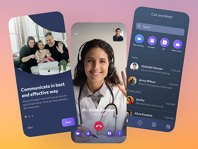 Video Calling Mobile App UI Design