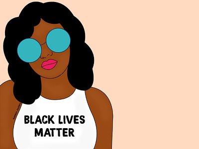 Black Lives Matter adobe illustrator art artist blackgirl blacklivesmatter blackout2020 blackouttuesday character design girl artist illustration